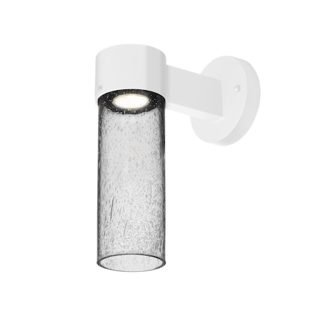 Besa Lighting Juni 10 Outdoor Sconce, Clear Bubble, White Finish, 1x4W LED JUNI10CL-WALL-LED-WH